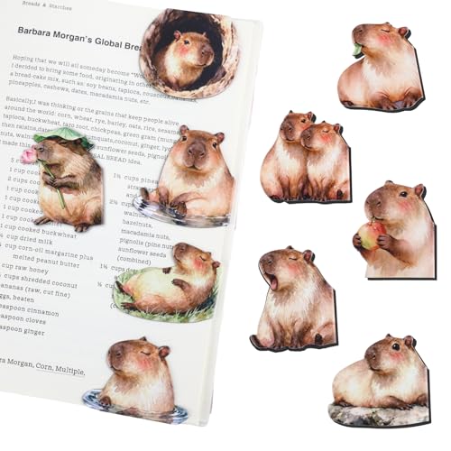 10 PC Magnetic Bookmarks, Cute Hydrochoerus  - image 1