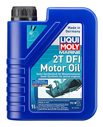 LIQUI MOLY Aceite de motor Marine aceite parcialmente sintético Aceite para motor 2T DFI 1L