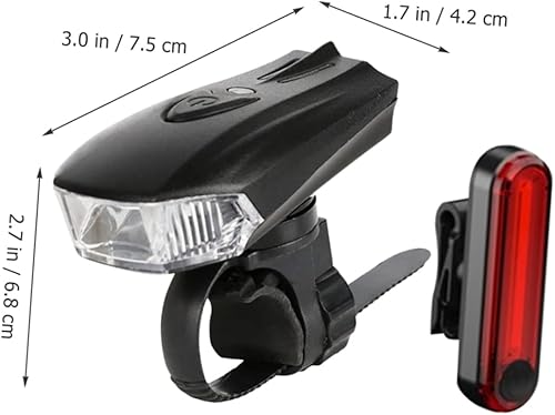 Miniatura 2 de BESPORTBLE Juego de luces de ciclismo, 2 unidades de luces para bicicleta, carga de construcción robusta de abdominales