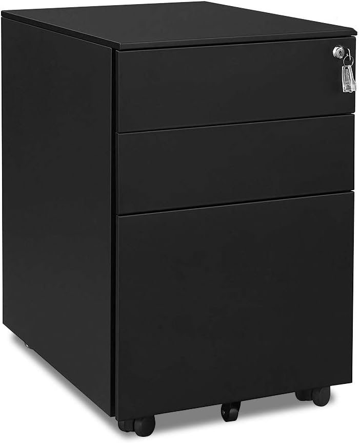 Romatlink, 3Drawer Mobile Pedestal File with