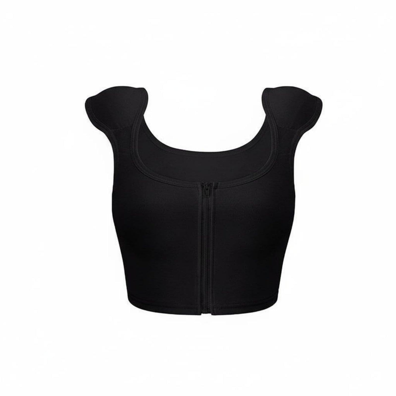 Meadawgs®Padded Shoulder Binder Vest Creates Masculine Contouring Shape Flattening Vest Pullover Design Compression Top for Masculine-Presenting indiviDoubless, Conventions, Photo Shoots Black XL-image-30