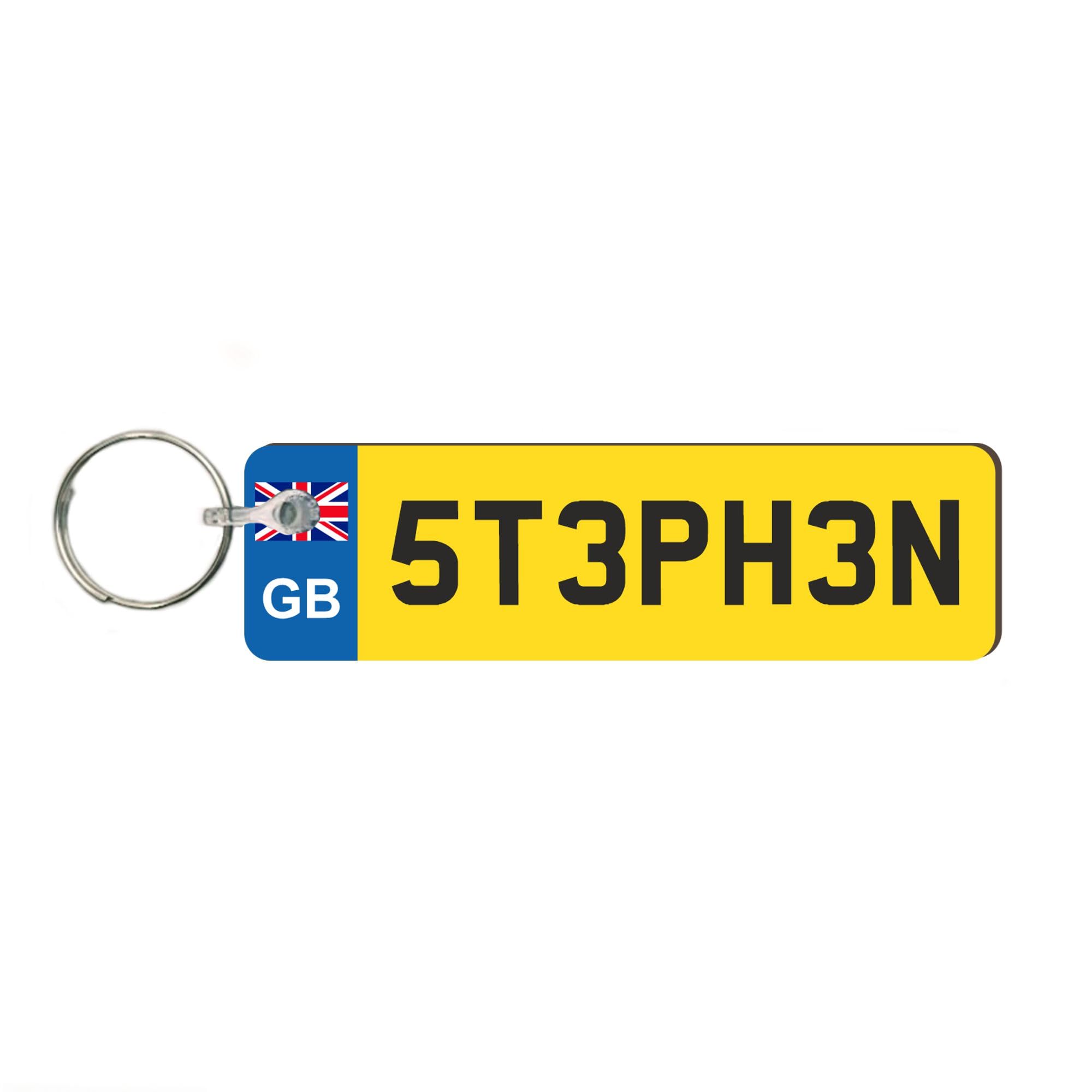 Custom License Plate Keychain - Personalised Number Plate Keyring - Mini Number Plate Key Ring - Name Plate Keychain - Just Passed Milestones