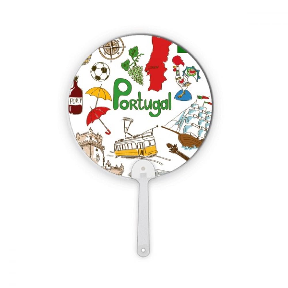 Drapeau Portugal rond en plastique portable no/no decor de table de fete nationale