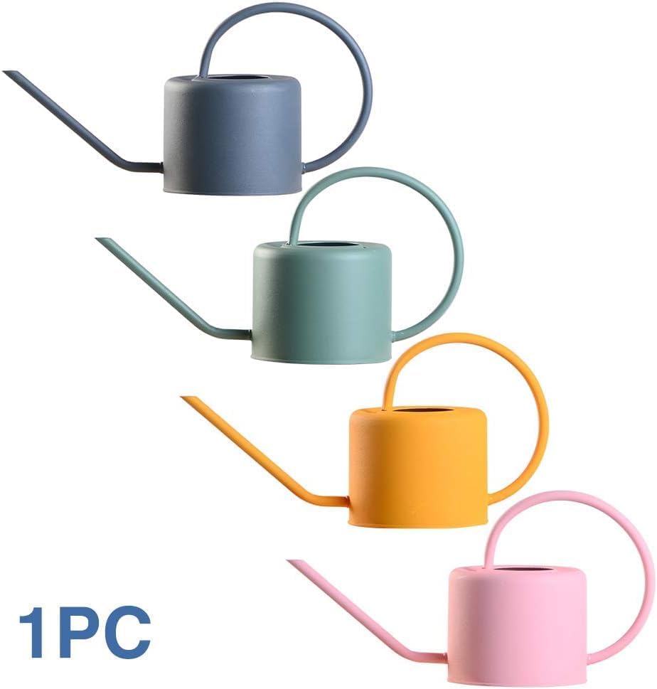 大容量 1l パティオ ガーデニング ツール 人間工学に基づいた屋内屋外家庭用レトロ アイアン アート じょうろ, Yellow