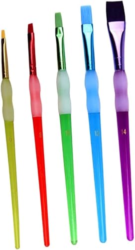 Miniatura 8 de EXCEART Juego de 15 pinceles de pintura para bordes para niños y niñas, juego de pintura al óleo de acuarela