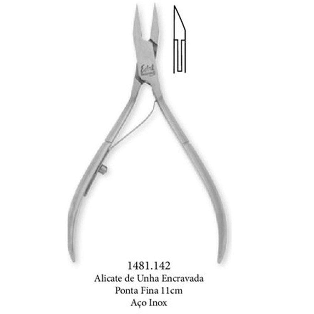Alicate de Unha Encravada Ponta Fina 11 cm Aço Inox Profissional Edel Solingen