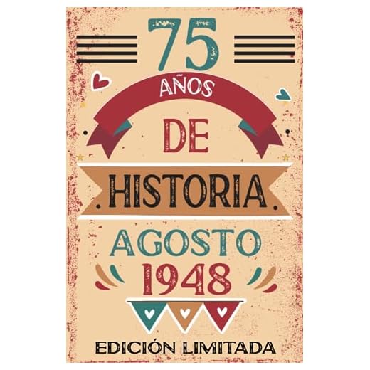 75 Años De Historia Agosto 1948: Libro de visitas, cuaderno, 110 páginas de felicitaciones, idea de regalo, regalo Para la esposa, novia, mujer, La madre