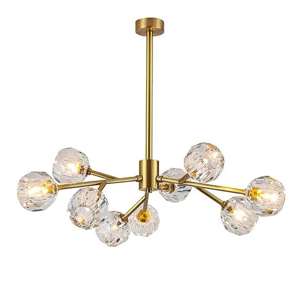 Lustre en cristal moderne Spoutnik à boules de verre pour salon