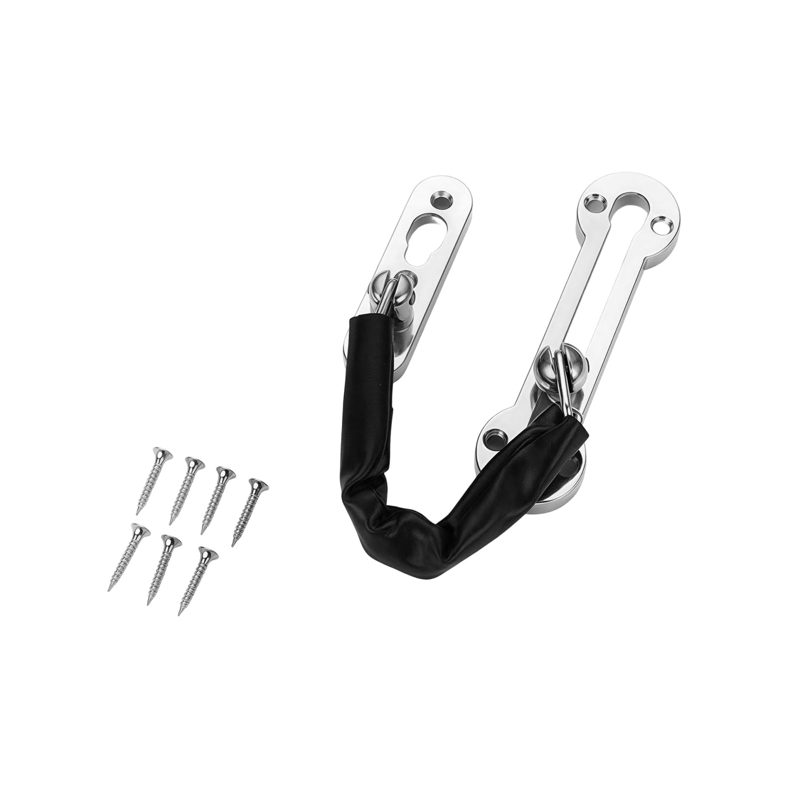 Albertro Brushed Silver Commercial Grade Door Security Chain Rustproof Untarnished Data Security For Hotel Room Welcome Door Addition