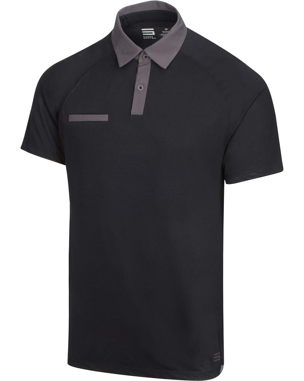 Three Sixty SixGolf Polo Shirts for Men - Dry Fit Collared Golf Polos - Lightweight and Breathable, Stripe Design