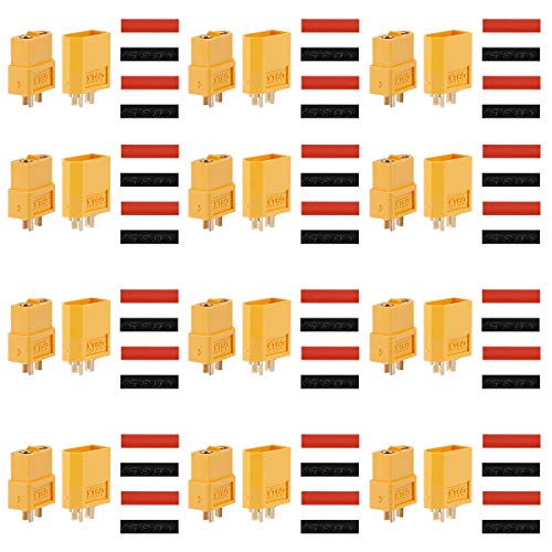 Makerfire 12 Paare xt60 stecker, XT60 Anschluss XT60 Female Female Bullet Steckverbinder Netzstecker mit Wärmeschrumpf für RC XT60 Lipo Batterie Spielzeugfahrzeug
