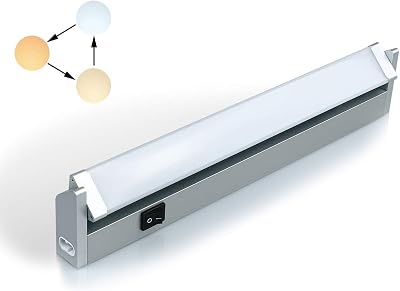 💎 70% MEGA DEAL! Faretto Luce Elettrica LED Sottopensile da 7W 350LM 3 Temperatura di Colore Regolabili con Interruttore Montaggio a Parete Lampada Girevole per Illuminazione Interna