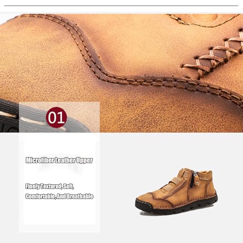 Matufit Shoes for Men, Handcrafted Cowhide Orthopedic Loafers - Wide Toe Box, Slip On Lightweight Shoes4