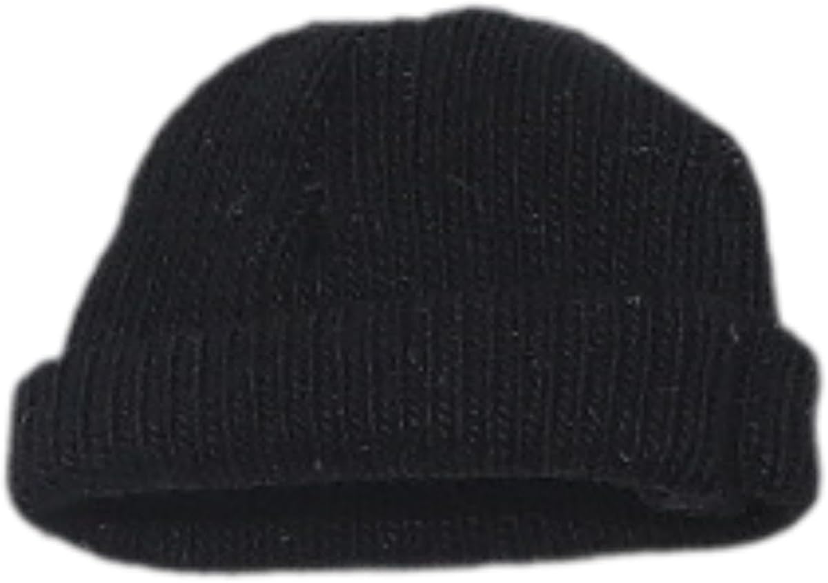 Action Figure Hat 1/12 Scale Miniature Cap Accessory Beanie Prop Suitable for Collectors Model Display DIY Enthusiasts, Black