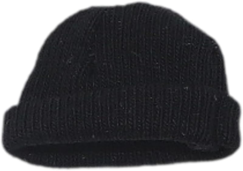 Action Figure Hat 1/12 Scale Miniature Cap Accessory Beanie Prop Suitable for Collectors Model Display DIY Enthusiasts, Black