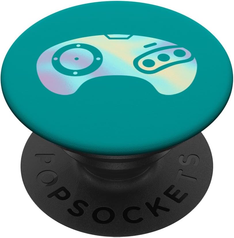 Rainbow Gaming Controller Teal PopSockets Adhesive PopGrip