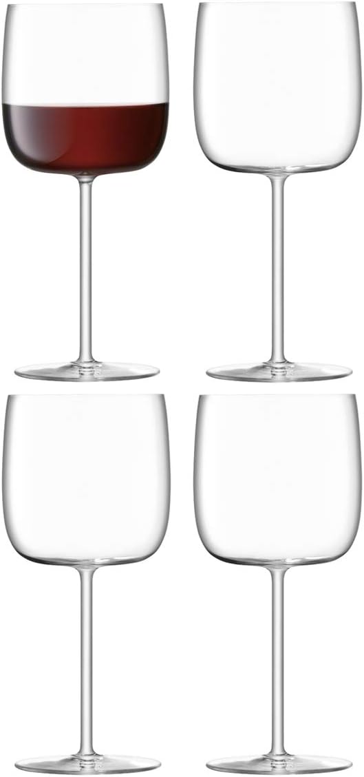 LSA Borough Wine Glass 450ml Clear Set of 4 Dishwasher Safe BG13