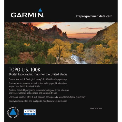 Garmin Topo US 100K Couverture complète, Garmin MicroSD/SD