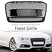 Topteng RS5 Style Honeycomb Front Bumper Grille Grill for Audi A5 / S5 B8.5 2013-2016 (RS5 is not fit)