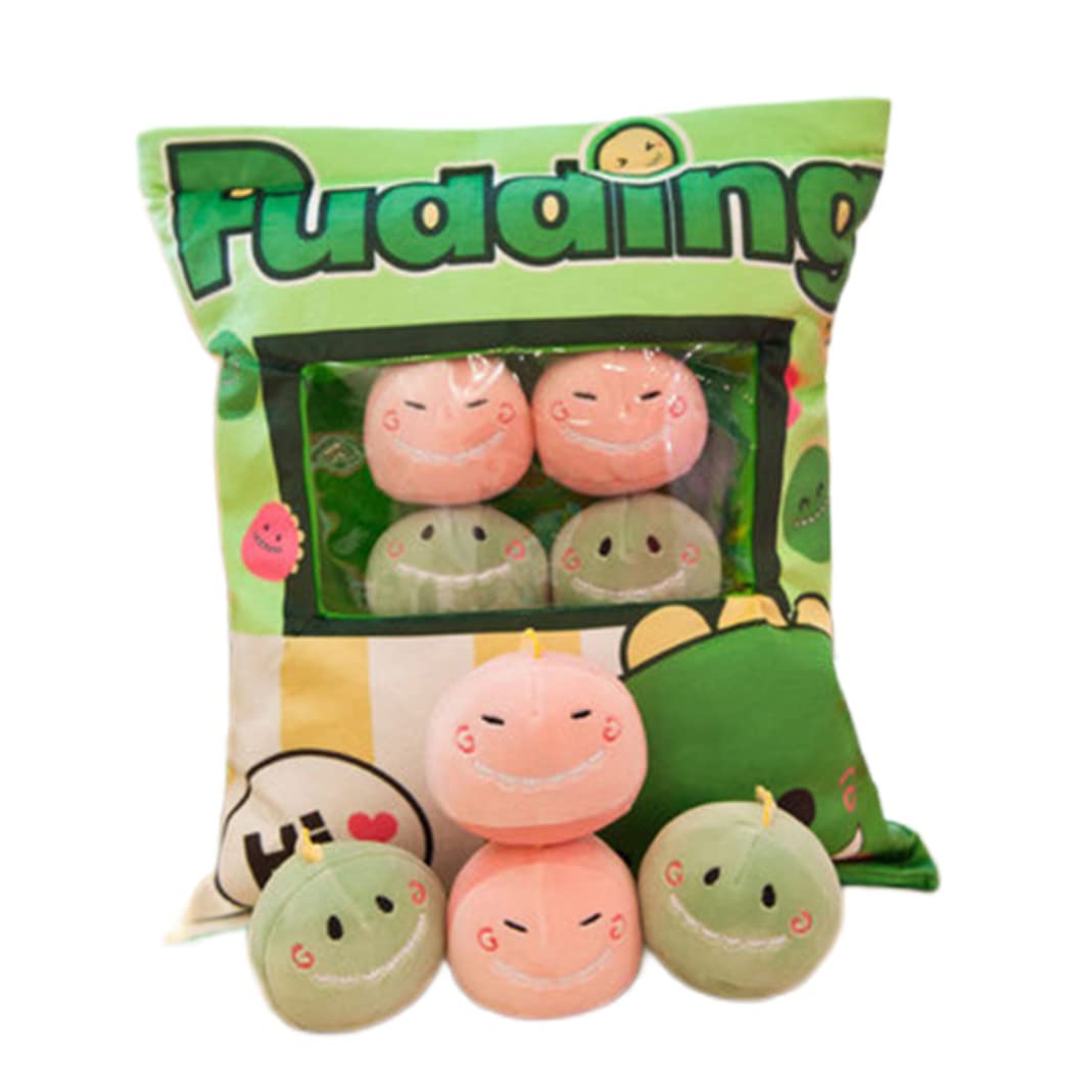 Lindo Snack Almohada rellena Mini Dinosaurios muñecas pudín Juguetes de Peluche Suave sofá Almohada para decoración del hogar Estilo 2