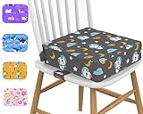 SitzerhöHung Stuhl Kind, 10cm Boostersitze für Esstisch Pad. Kleinkinder Esszimmerstuhl ErhöHen Pad, Waschbar, Verstellbar, Zerlegbar, nichtrutschen, Tragbar Sitzkissen