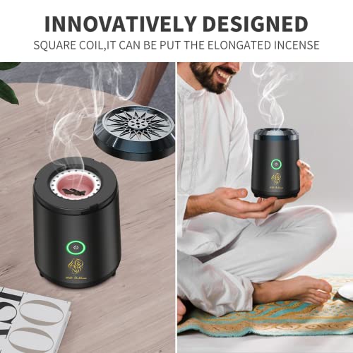 Telawah Portable Mini Incense Burner Bakhoor Rechargeable Usb Aroma Diffuser Electric Arabic Incense Holder Muslim Home Decoration #TOP4