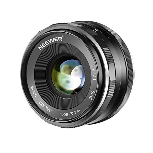 Neewer 35mm F1.7 APS-C-Objektiv mit großer Blende und manuellem Fokus Prime-Festobjektiv, kompatibel mit spiegellosen…