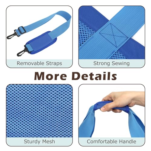 Image of Fammart Mesh Beach Bag for Women, Large Beach Toy Pool Bag with Zipper Pocket, SandProof Cruise Essentials 2026 Family Travel