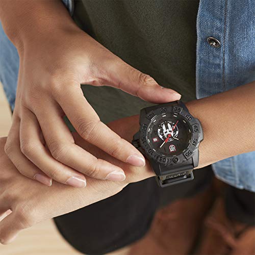 Luminox Official Spartan Watch For Men Black (Xs.3501/3500 Series): Limited Edition With Black Dial/Black Signature Strap/White Markers #TOP5