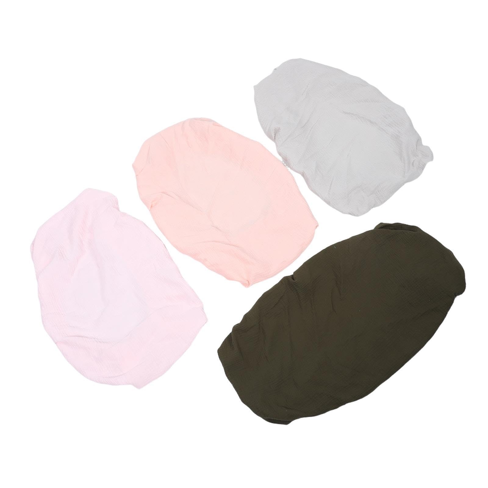 FRCOLOR Fundas y Juego de 4 para Cambiador de Ñiño de Algodón Suave y Transpirable, Reutilizables y Lavables a Máquina, Ideales para Cambiadores Portátiles Estaciones de Cambio