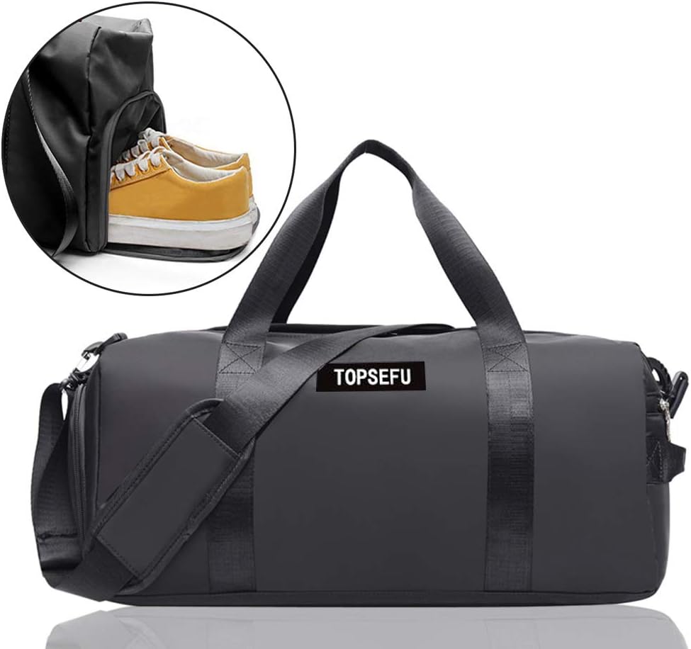TOPSEFU Sports Duffle Bag, Gym bag Large Gym Duffle Holdall Bag Training Handbag Yoga Bag for Men and Women
