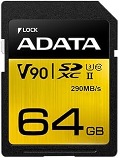 ADATA Premier ONE (64GB) Class 10 UHS-II SDXC Memory Card, black