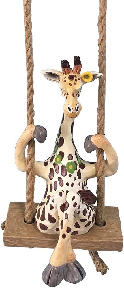 Amazon.com: Blue Sky Clayworks Giraffe Garden Swinger, Ceramic