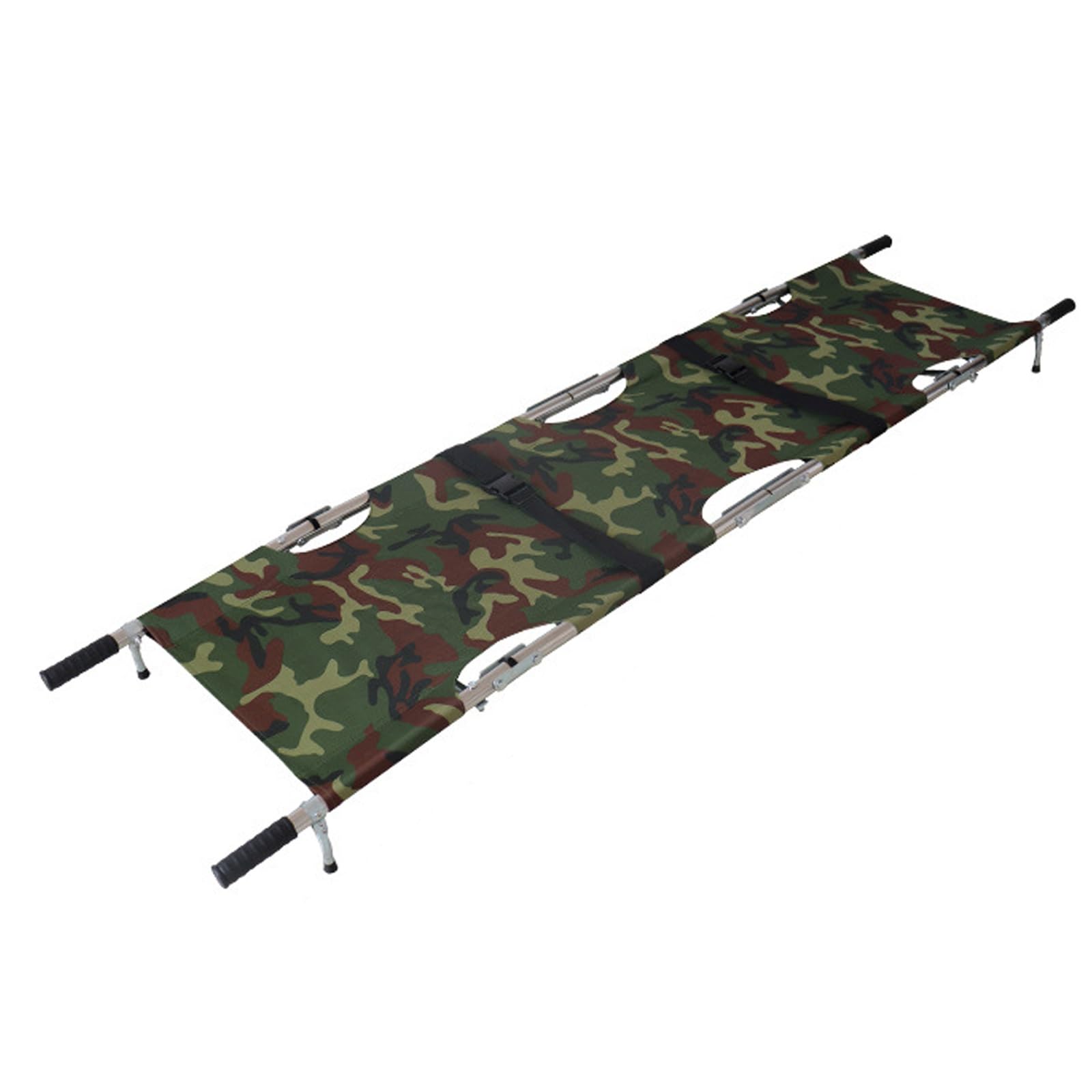 SWENEEN Aluminum Portable Foldable Stretcher,Rescue Ambulance Stretcher,Search And Rescue,With 4 Brackets,350 Lb Capacity,For Patient Transfer In Hospitals,Firefighting,Sports S,Camouflage