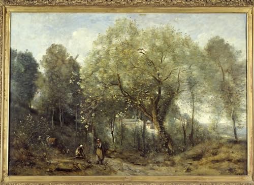 Toile d'art Corot Le Catalpa 60x90cm pour sublimer un mur blanc sans relief