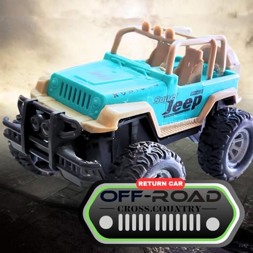 Image of PLUSPOINT Monster Jeep Truck Car Toy Friction Powered 4x4 Mini Rock Crawler, Off Road Set of 3 Cars Crawler 360� Rotating Monster Truck Toys for 3-5 Year Old Boys and Girls - Toddler Car Toys Gifts