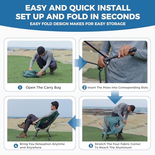 ATEPA Compact Camping Chair Ultra Lightweight Backpacking Chairs for Hiking - image 9