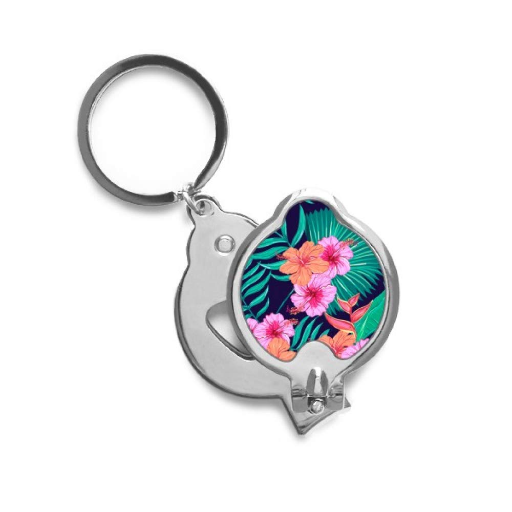 Cortador de uñas compacto con estampado botánico de flores y cielo 4