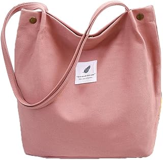 Women's Canvas Handbag Large Capacity Shoulder Bag Women's Tote Bag Big Capacity Casual Handbags Canvas Handbags Hobo Bag Tote Bag with Zip Shopping Bag for Work School Travel Daily Use Women Girl