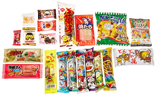 Japanese Candy Box assortment Kit 20pcs Dagashi Umaibo Snack Gumi potato Chip Kitty chocolate (20 pieces set)