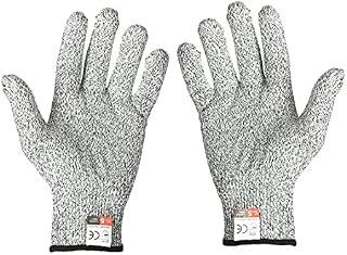 Elftoyer Cut Resistant Gloves Work Gloves Level 5 Working Safety Glove Man Cut Proof Gloves for Kitchen Butcher Outdoor Garden Work Protective Hands