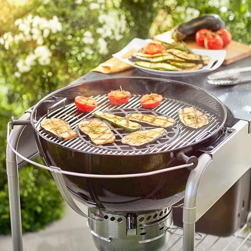 8835 54,6CM Rund Grillrost für Weber 57CM Holzkohlegrills,Abnehmbarer Grillrost Ersatz für Weber Kohlegrills One-Touch, Performer, Bar-B-Kettle, Master-Touch,Grillrost Rund mit Smokey Mountain Cooker