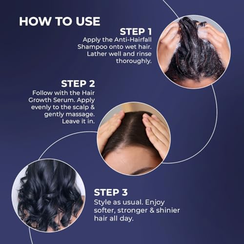 Image of Conscious Chemist Hair Growth Combo | Anti Hair Fall Shampoo & Hair Serum Kit | Saw Palmetto, Rosemary, Keratin, Redensyl, Anagain & Biotin | Controls Hair Fall, Boosts Growth & Density | Hard Water Safe | Paraben & SLS Free | For Men & Women