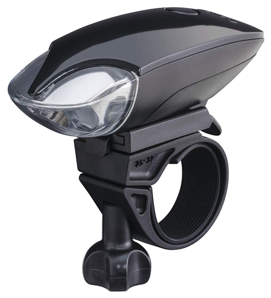 GENTOS BL-B01BK Motorcycle Light, Brightness 20 Lumens, Operation Time 10 Hours, Splash Resistant, Uses 1 AA Alkaline Battery, Black, ANSI Standard Compliant