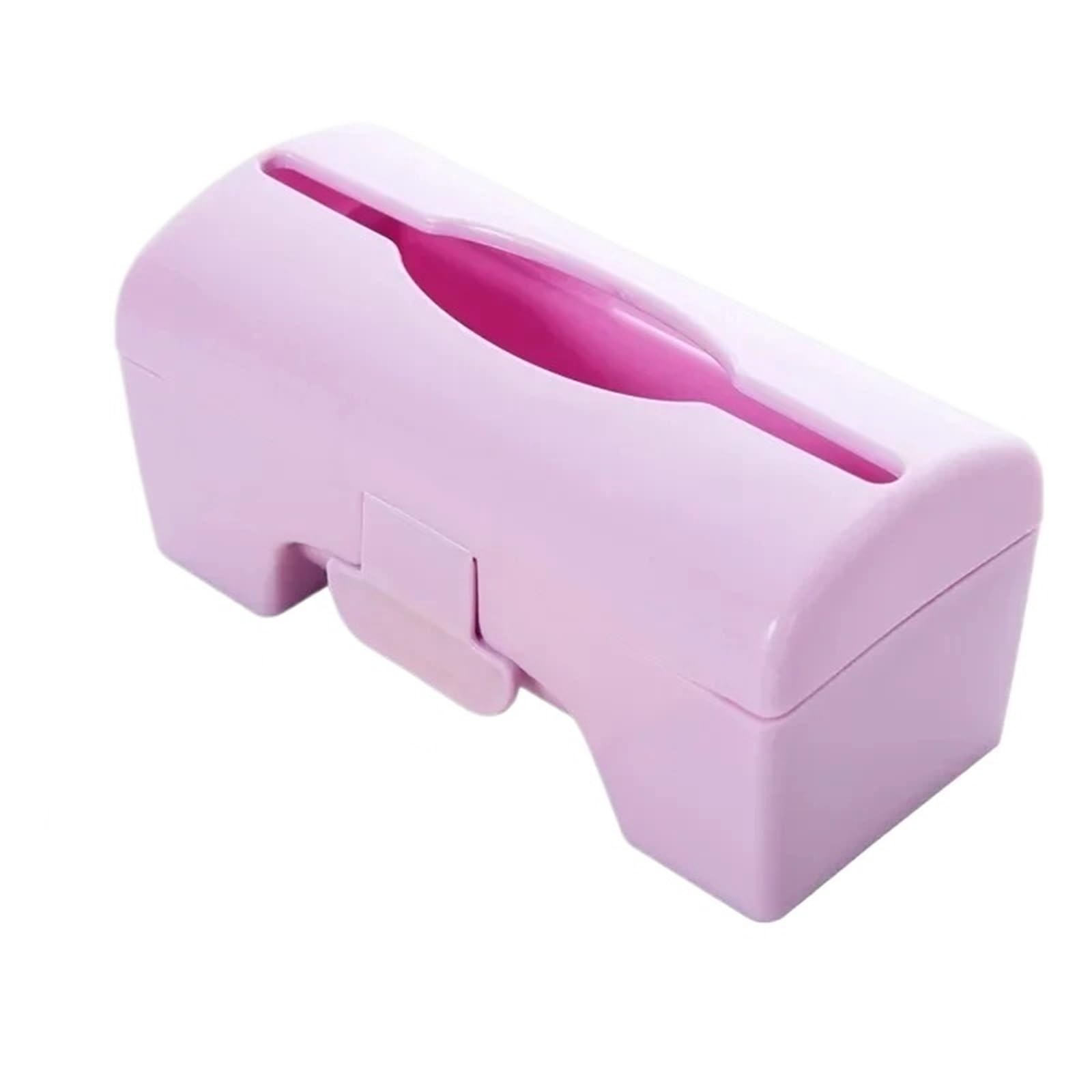 Caja de Almacenamiento Bolsas Basura, dispensador for Cocina, baño, Soporte for comestibles montado en la Pared, contenedor plástico for, 5 uds(Pink)