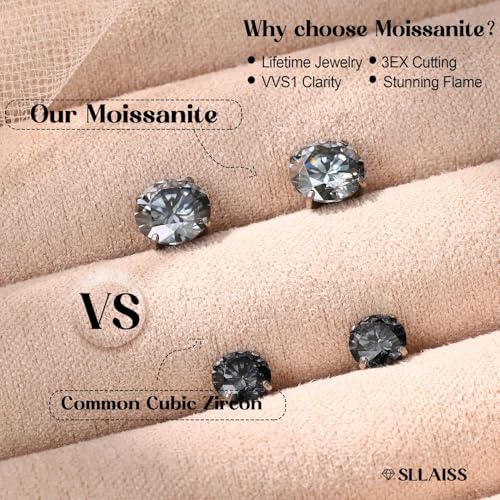 Piercing oreille tragus moissanite D VVS1 dos vissé titane G23 - 5