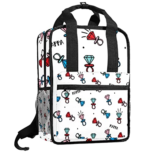 Sac à dos rétro pour garçons à fleurs avec bretelles ajustables taille unique