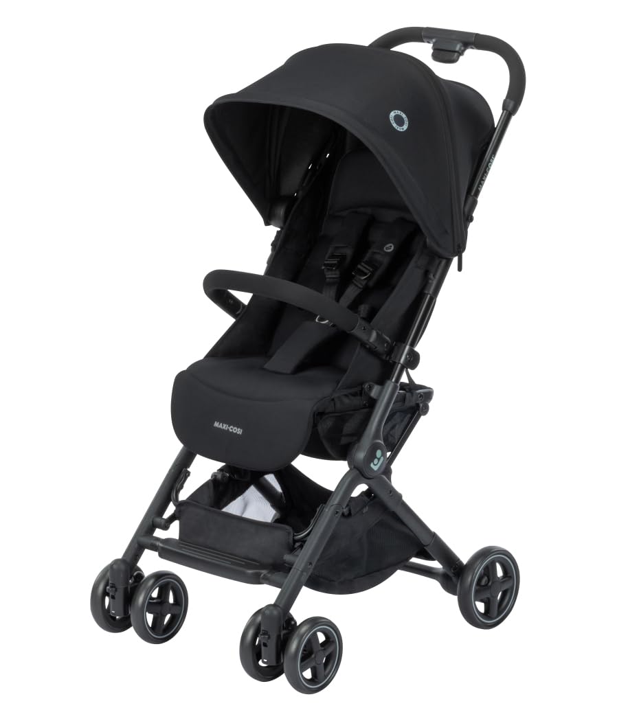 Maxi-Cosi Lara², Lightweight Pushchair, 0-4 Years, 0-22 kg, Baby Stroller, Compact Stroller, 3 Reclinations, Total Reclination, Automatic Folding, Shoulder Strap, Essential Black