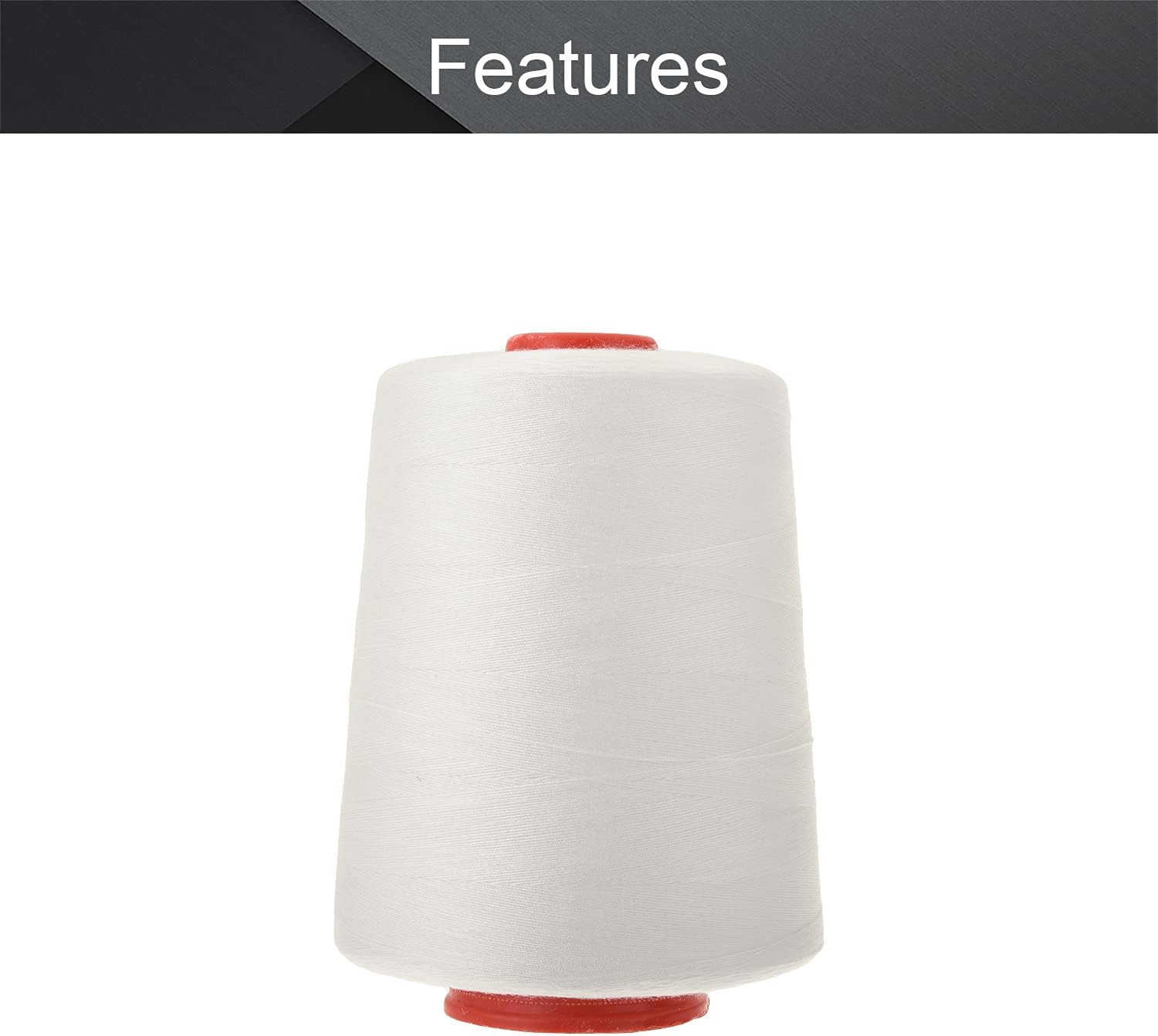 Othmro Polyester Sewing Thread 40S Serger Machine Thread 8000 Yards Each Spools Embroidery Thread Connecting Serger Thread for DIY Sewing Machine and Hand Repair Works White
