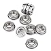 Steel Bearing, Flanged Ball Bearing, 8Mm Inner Diameter 18Mm Flange for Mechanical Equipment 8Mm Shaft/Rod Projects